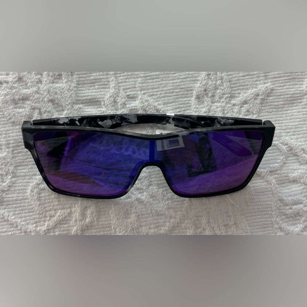 SUNCLOUD Purple Lens Black & White Marble Frame Sunglasses